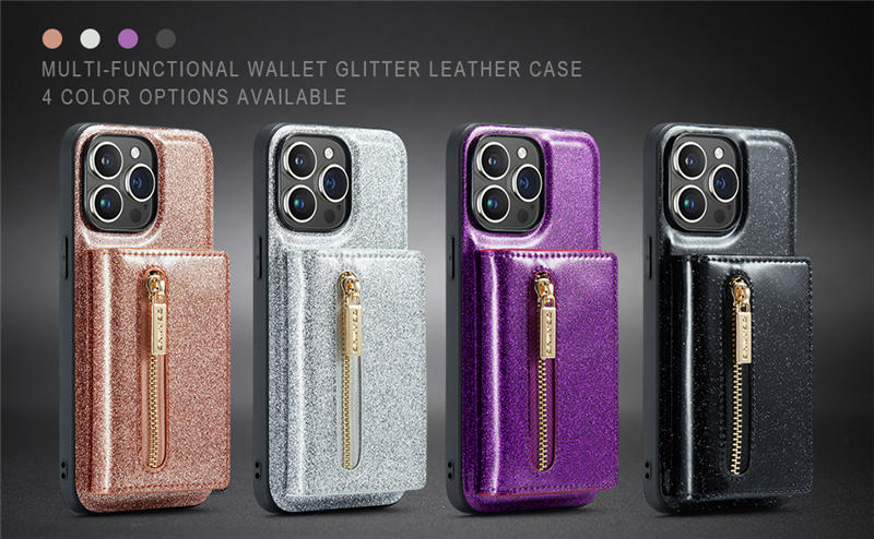 DG.MING iPhone 14 Plus Magnetic 2 in 1 Wallet Case