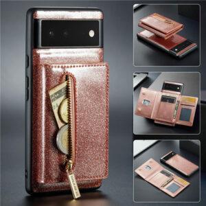 DG.MING Google Pixel 6 Magnetic 2 in 1 Wallet Case