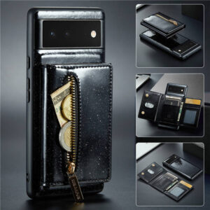 DG.MING Google Pixel 6A Magnetic 2 in 1 Wallet Case