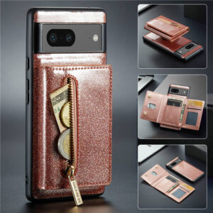 DG.MING Google Pixel 7 Magnetic 2 in 1 Wallet Case