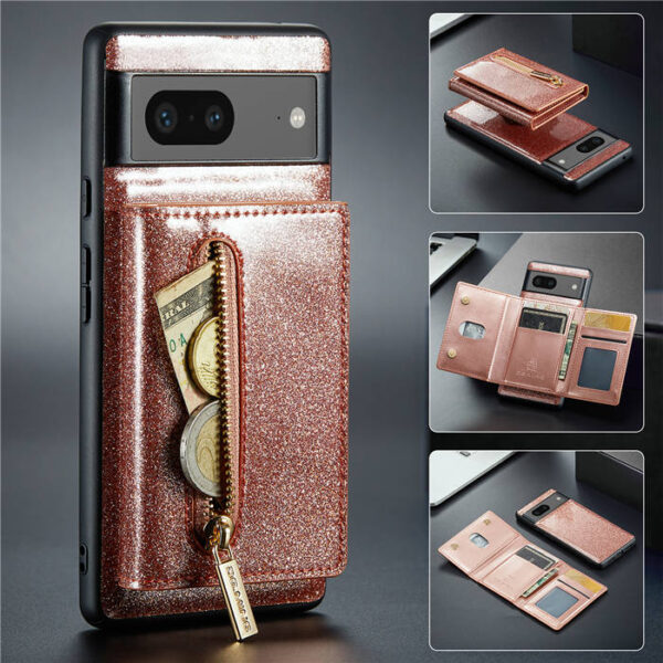 DG.MING Google Pixel 7 Magnetic 2 in 1 Wallet Case