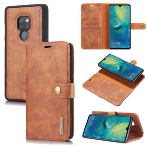 DG.MING Huawei Mate 20 Wallet Magnetic Split Leather Case Brown