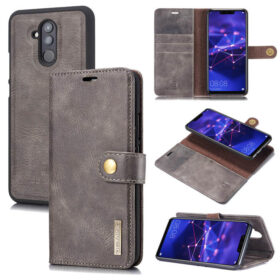 DG.MING Huawei Mate 20 Lite/Maimang 7 Wallet Magnetic Case Gray