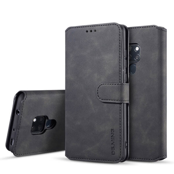 DG.MING Huawei Mate 20 Wallet Stand PU Leather Case Black