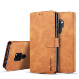 DG.MING Huawei Mate 20 Wallet Stand PU Leather Case Brown