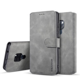 DG.MING Huawei Mate 20 Wallet Stand PU Leather Case Gray