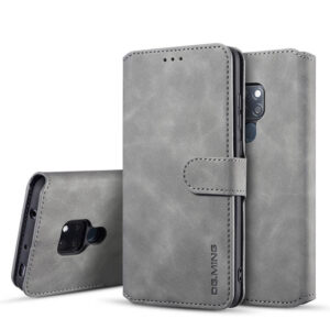 DG.MING Huawei Mate 20 Wallet Stand PU Leather Case Gray