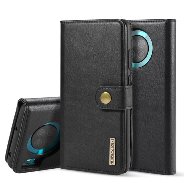 DG.MING Huawei Mate 30 Wallet Magnetic Split Leather Case Black