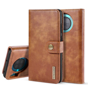 DG.MING Huawei Mate 30 Wallet Magnetic Split Leather Case Brown