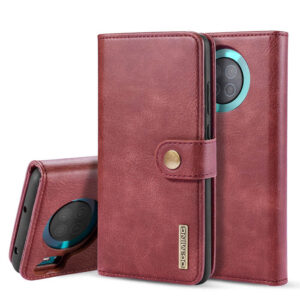 DG.MING Huawei Mate 30 Wallet Magnetic Split Leather Case Red