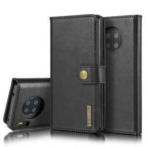 DG.MING Huawei Mate 30 Pro Wallet Magnetic Split Leather Case Black