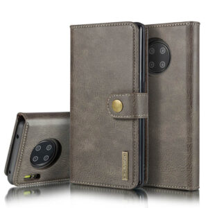 DG.MING Huawei Mate 30 Pro Wallet Magnetic Split Leather Case Gray