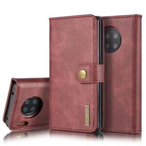 DG.MING Huawei Mate 30 Pro Wallet Magnetic Split Leather Case Red