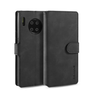 DG.MING Huawei Mate 30 Pro Wallet Stand PU Leather Case Black