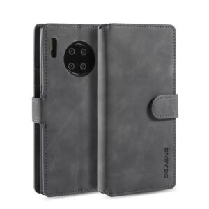 DG.MING Huawei Mate 30 Pro Wallet Stand PU Leather Case Gray