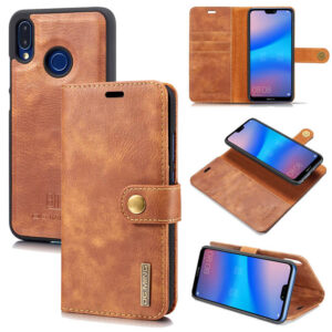 DG.MING Huawei P20 Lite/Nova 3e Wallet Magnetic Case Brown