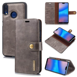 DG.MING Huawei P20 Lite/Nova 3e Wallet Magnetic Case Gray