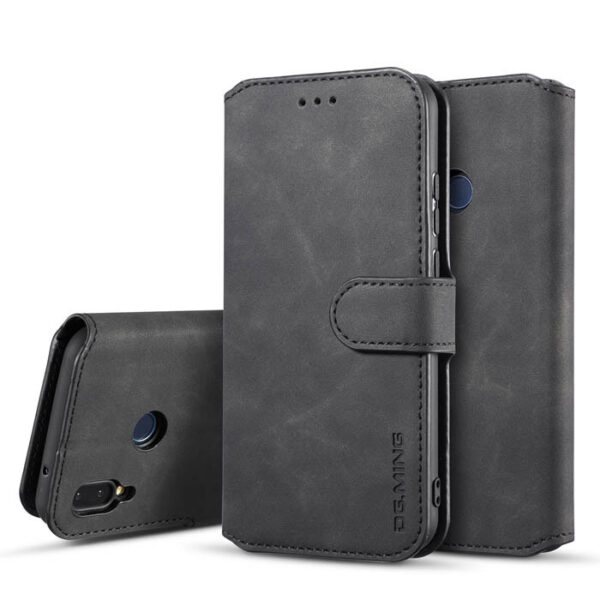 DG.MING Huawei P20 Lite/Nova 3e Wallet Stand Case Black