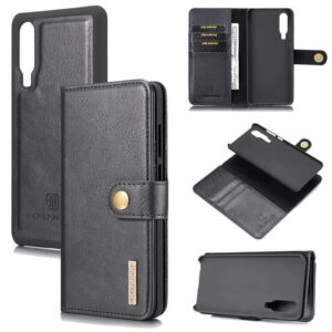 DG.MING Huawei P30 Wallet Magnetic Split Leather Case Black