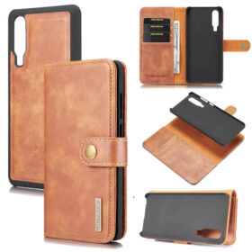 DG.MING Huawei P30 Wallet Magnetic Split Leather Case Brown