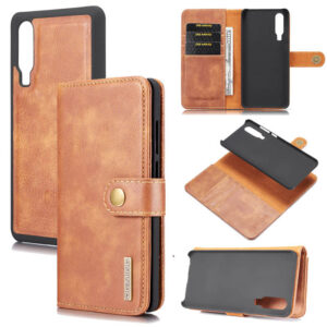 DG.MING Huawei P30 Wallet Magnetic Split Leather Case Brown