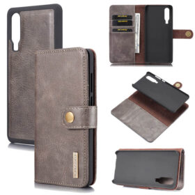 DG.MING Huawei P30 Wallet Magnetic Split Leather Case Gray