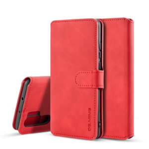 DG.MING Huawei P30 Pro Wallet Stand PU Leather Case Red