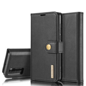 DG.MING Huawei P40 Wallet Magnetic Split Leather Case Black