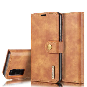 DG.MING Huawei P40 Wallet Magnetic Split Leather Case Brown