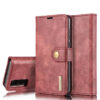 DG.MING Huawei P40 Wallet Magnetic Split Leather Case Red