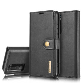 DG.MING Huawei P40 Pro Wallet Magnetic Split Leather Case Black