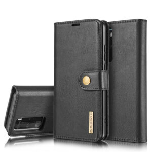 DG.MING Huawei P40 Pro Wallet Magnetic Split Leather Case Black