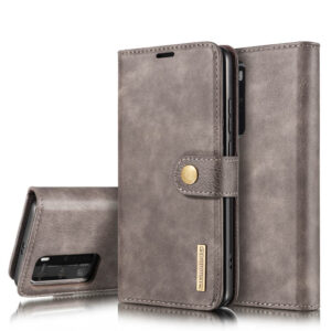 DG.MING Huawei P40 Pro Wallet Magnetic Split Leather Case Gray