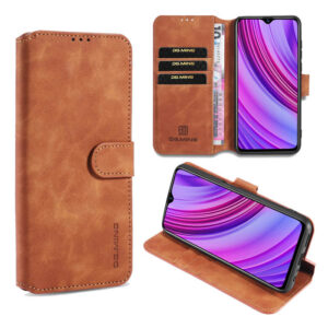 DG.MING OPPO Realme 6 Pro Wallet Stand PU Leather Case Brown