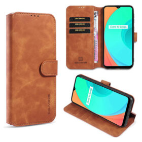 DG.MING OPPO Realme C11 Wallet Stand Case Brown