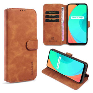 DG.MING OPPO Realme C11 Wallet Stand Case Brown