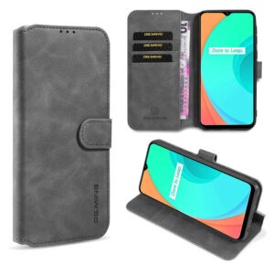 DG.MING OPPO Realme C11 Wallet Stand Case Gray