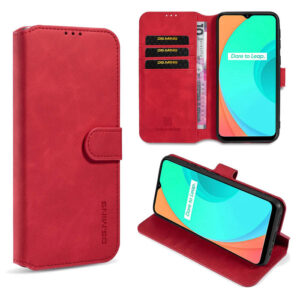 DG.MING OPPO Realme C11 Wallet Stand Case Red