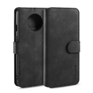 DG.MING OnePlus 7T Retro Wallet Stand PU Leather Case Black