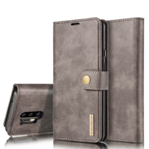 DG.MING OnePlus 8 Pro Wallet Magnetic Detachable 2 in 1 Split Leather Case Gray