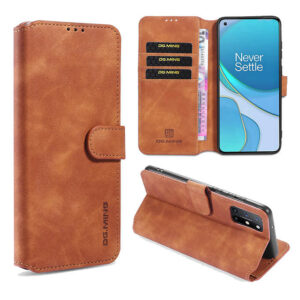 DG.MING OnePlus 8T Wallet Stand PU Leather Case