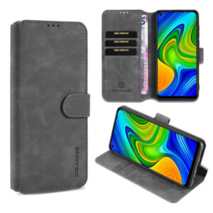 DG.MING Xiaomi Redmi Note 9/Redmi 10X 4G Wallet Stand Case Gray