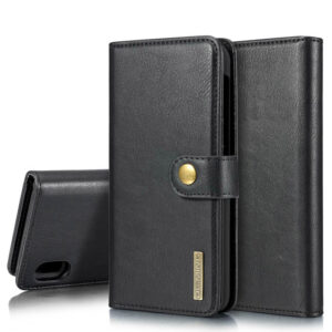 DG.MING Samsung Galaxy A10 Wallet Magnetic Split Leather Case Black