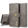 DG.MING Samsung Galaxy A10 Wallet Magnetic Split Leather Case Gray