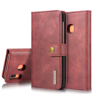 DG.MING Samsung Galaxy A20/A30 Wallet Magnetic Split Leather Case Red