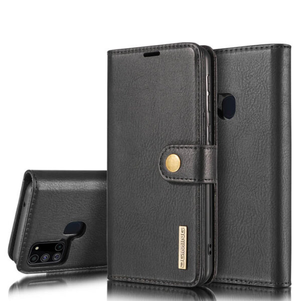 DG.MING Samsung Galaxy A21S Wallet Magnetic Case Black