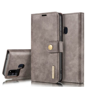 DG.MING Samsung Galaxy A21S Wallet Magnetic Case Gray