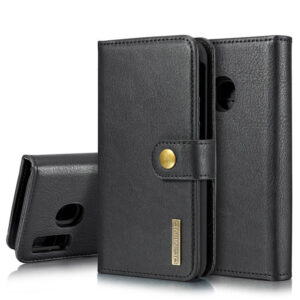 DG.MING Samsung Galaxy A40 Wallet Magnetic Split Leather Case Black