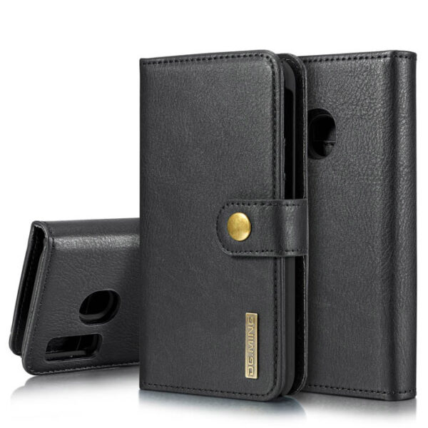 DG.MING Samsung Galaxy A40 Wallet Magnetic Split Leather Case Black