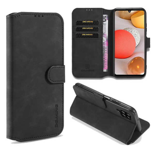 DG.MING Samsung Galaxy A42 5G Wallet Stand PU Leather Case